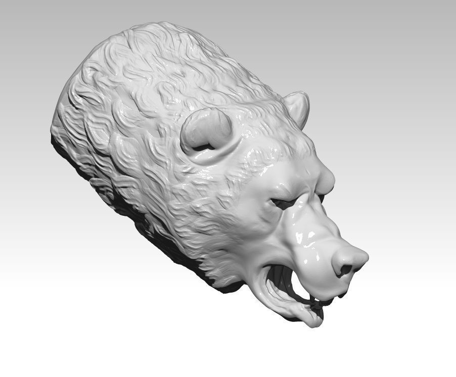 Detailed Animal Head Chain Bracelets Laces ends pieces  3D print model_2