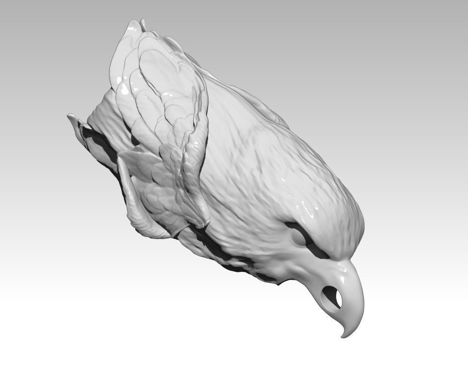 Detailed Animal Head Chain Bracelets Laces ends pieces  3D print model_3