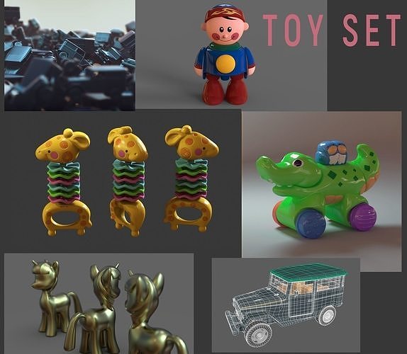 Toys collection toy set - toy set 3D model