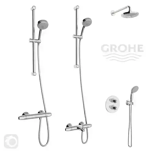 Grohe Grohtherm 1000 thermostat set