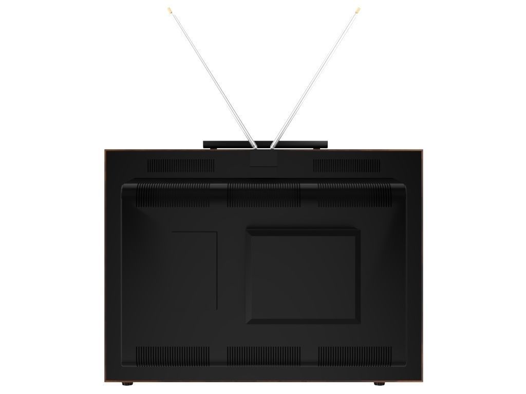 Old color TV 3D model_4