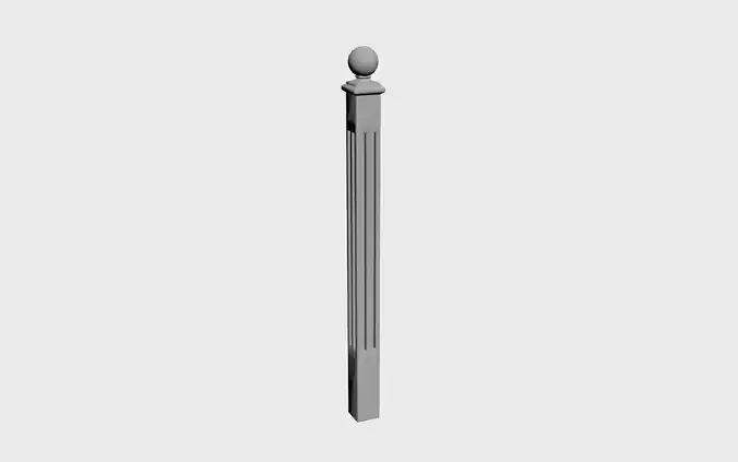Baluster 3D model pole