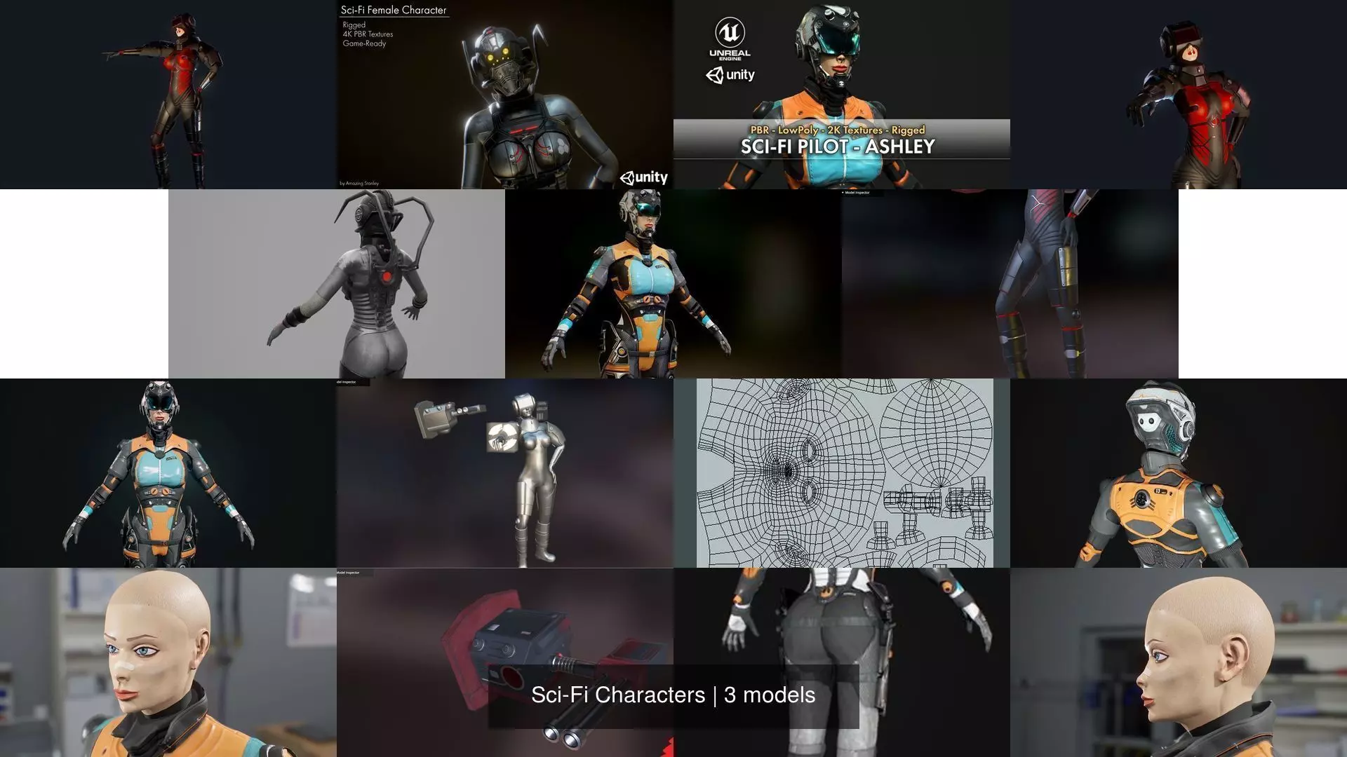 Sci-Fi Characters 3D Model Collection_0