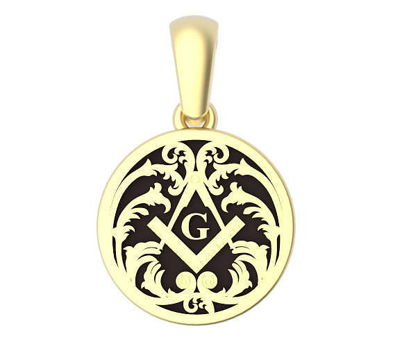 15mm Freemason Disc Pendant 3D print model