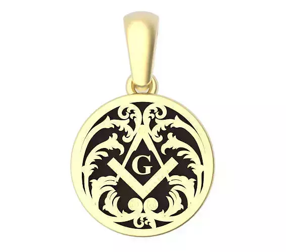15mm Freemason Disc Pendant