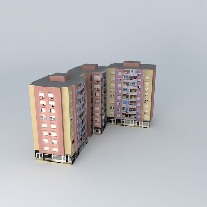 Residential Building In Mostar Free 3D model_1