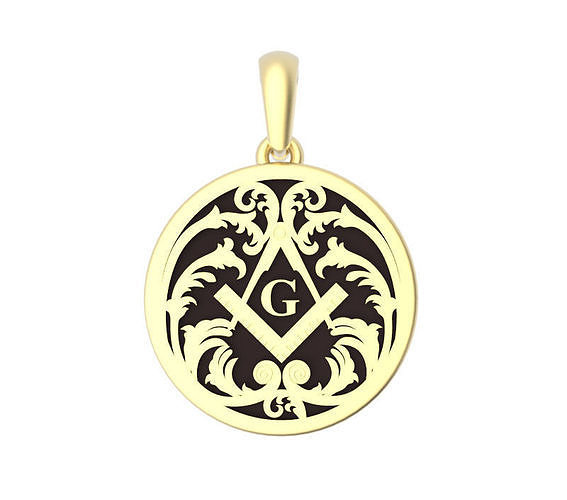 25mm Freemason Disc Pendant 3D print model