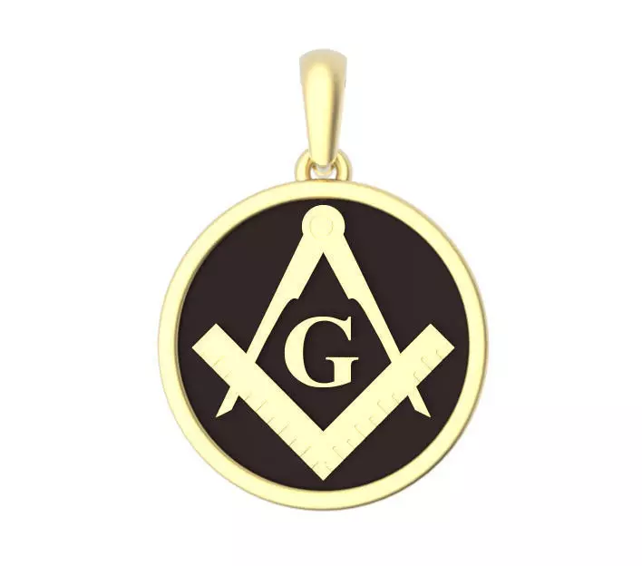25mm Plain Freemason Disc Pendant 3D print model