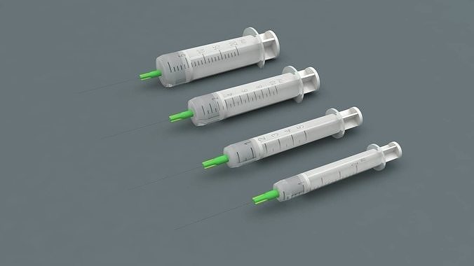 Syringe four syringes 3D model