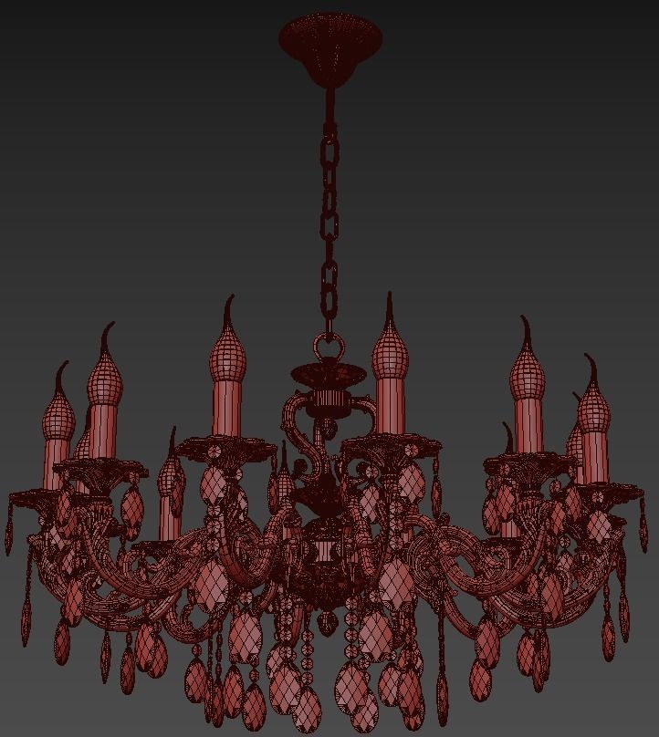 Chandelier Siena E 1 1 12 200 AG 3D model_2