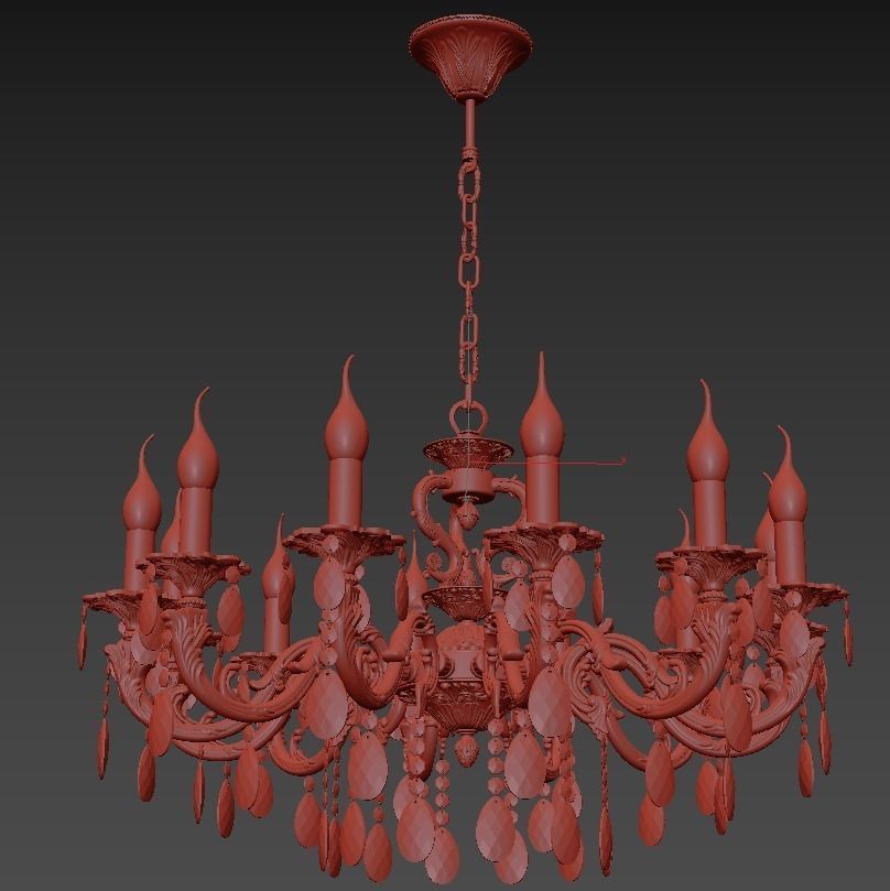 Chandelier Siena E 1 1 12 200 AG 3D model_1