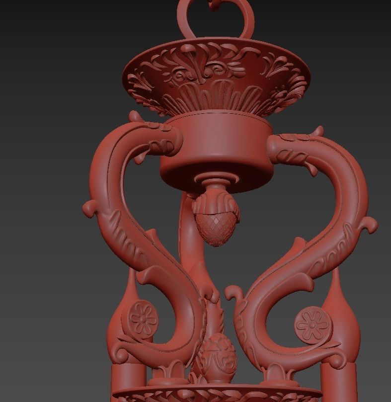 Chandelier Siena E 1 1 12 200 AG 3D model_5