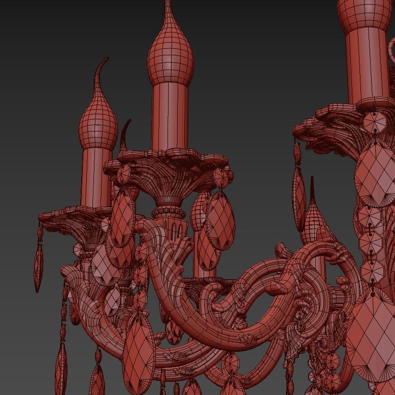 Chandelier Siena E 1 1 12 200 AG 3D model_4