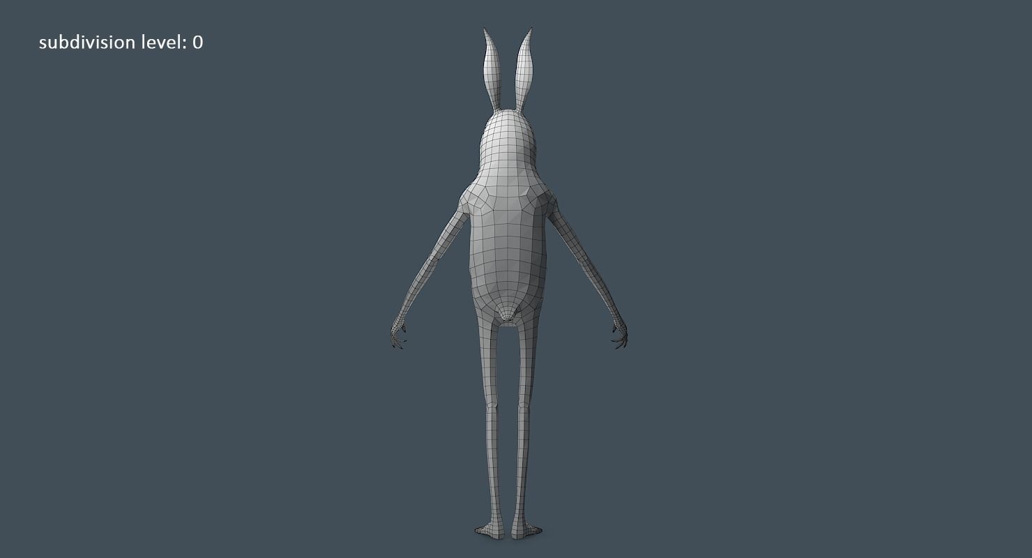 Creature Rabbit 3D model_13