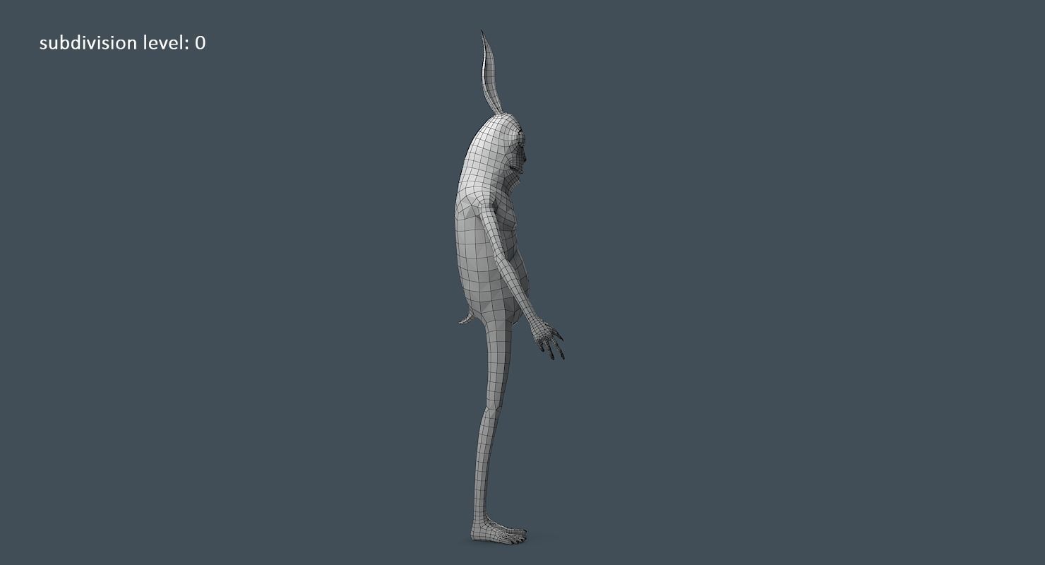 Creature Rabbit 3D model_10