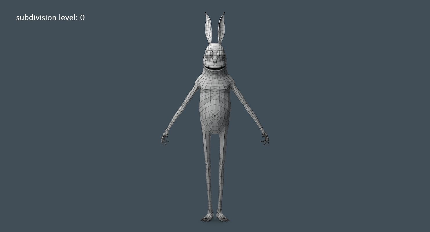 Creature Rabbit 3D model_4