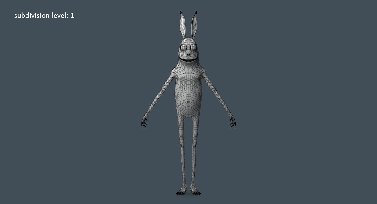 Creature Rabbit 3D model_5