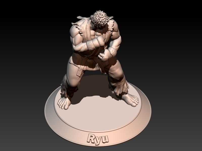 Street Fighter Ryu - Fight stance pose 3D print model_2