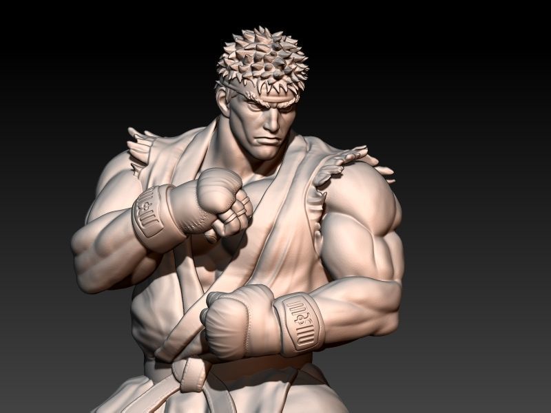 Street Fighter Ryu - Fight stance pose 3D print model_1