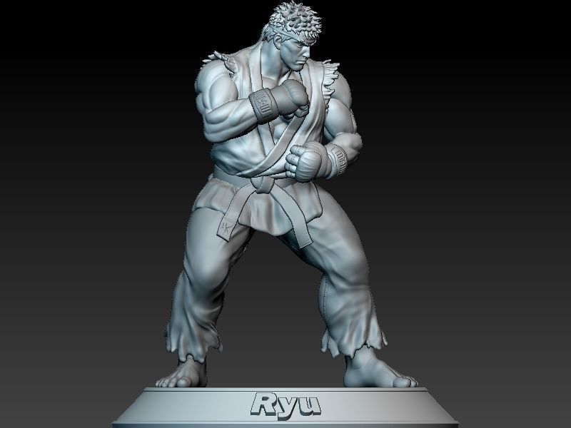 Street Fighter Ryu - Fight stance pose 3D print model_5