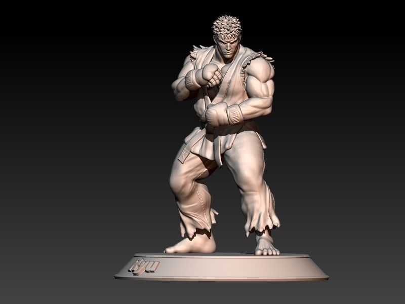 Street Fighter Ryu - Fight stance pose 3D print model_3