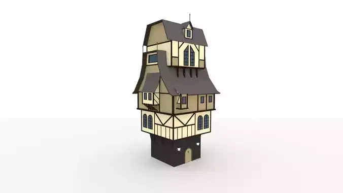 Medieval low poly house