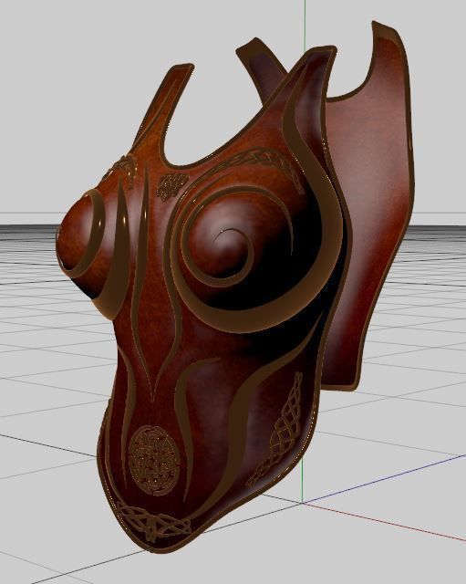 Celtic Female Armour 3D model_3