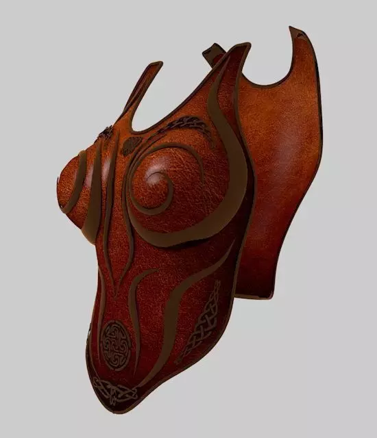 Celtic Female Armour 3D model_0