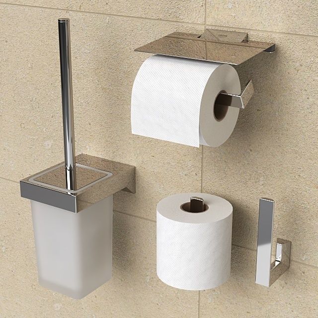 Bathroom accessories Grohe Selection Cube 3D model CGTrader