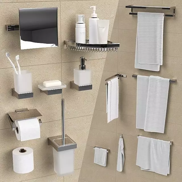 Bathroom accessories Grohe Selection Cube 3D model