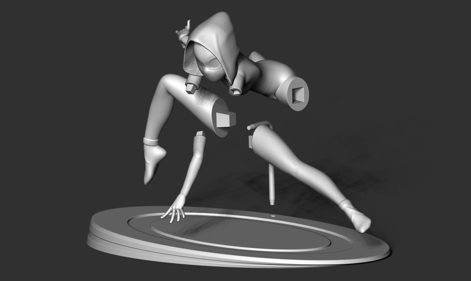 Spider Gwen 3D print model_3