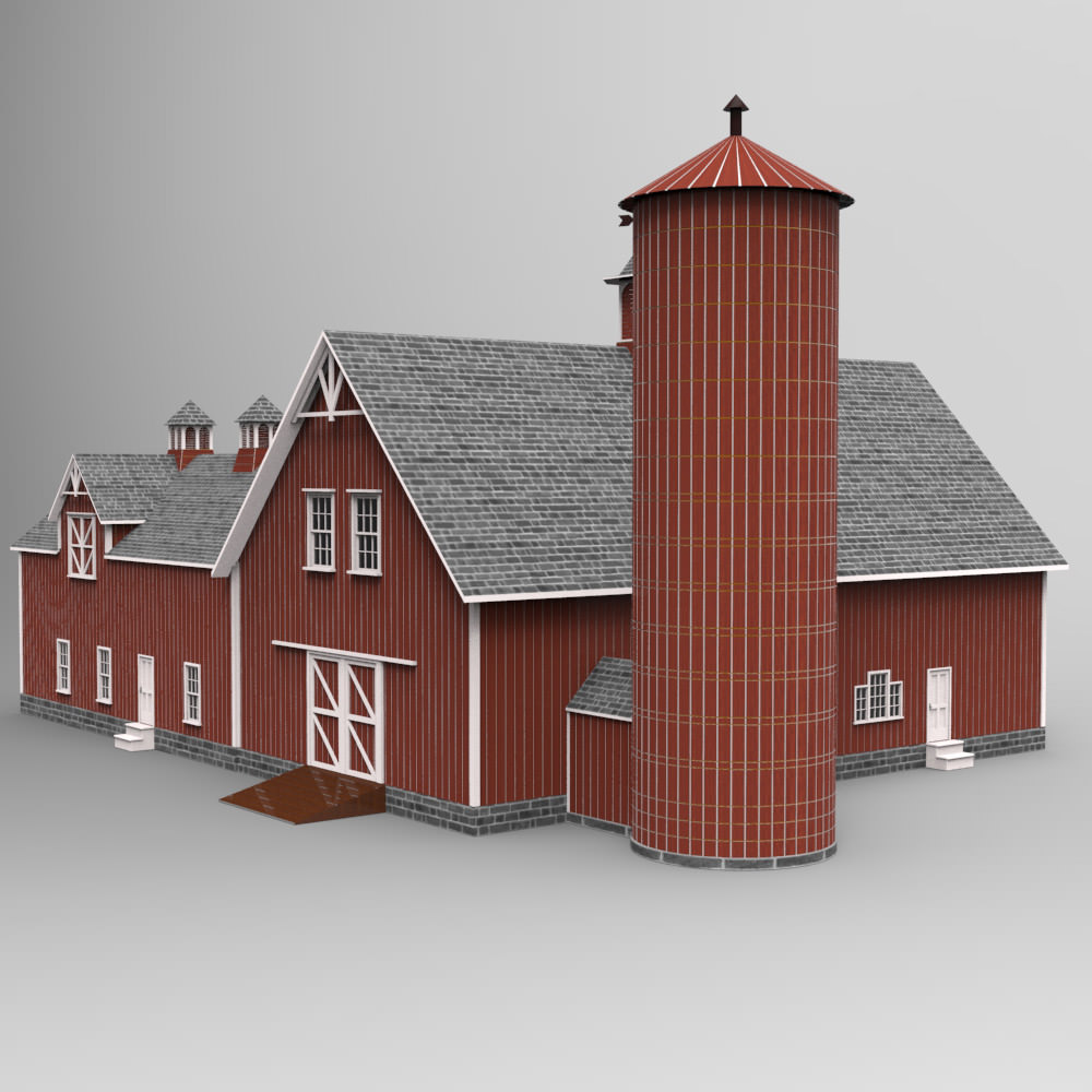 Barn for 3D Studio Max 3D model_4
