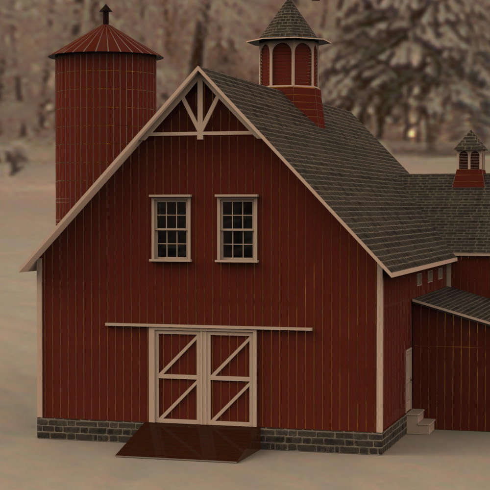 Barn for 3D Studio Max 3D model_6