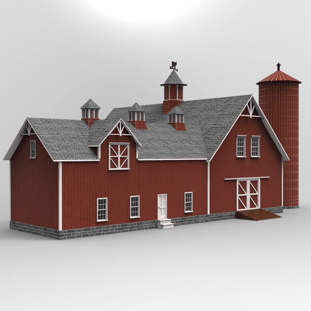 Barn for 3D Studio Max 3D model_3