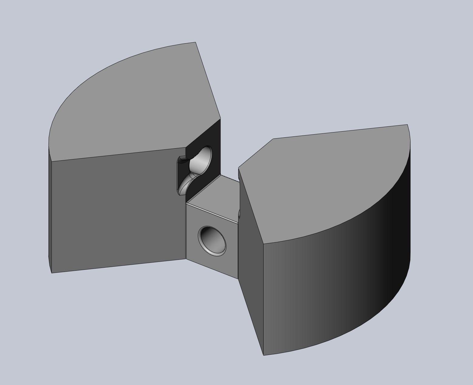 Centrifugal Cross Riddle Puzzle 3D print model_1