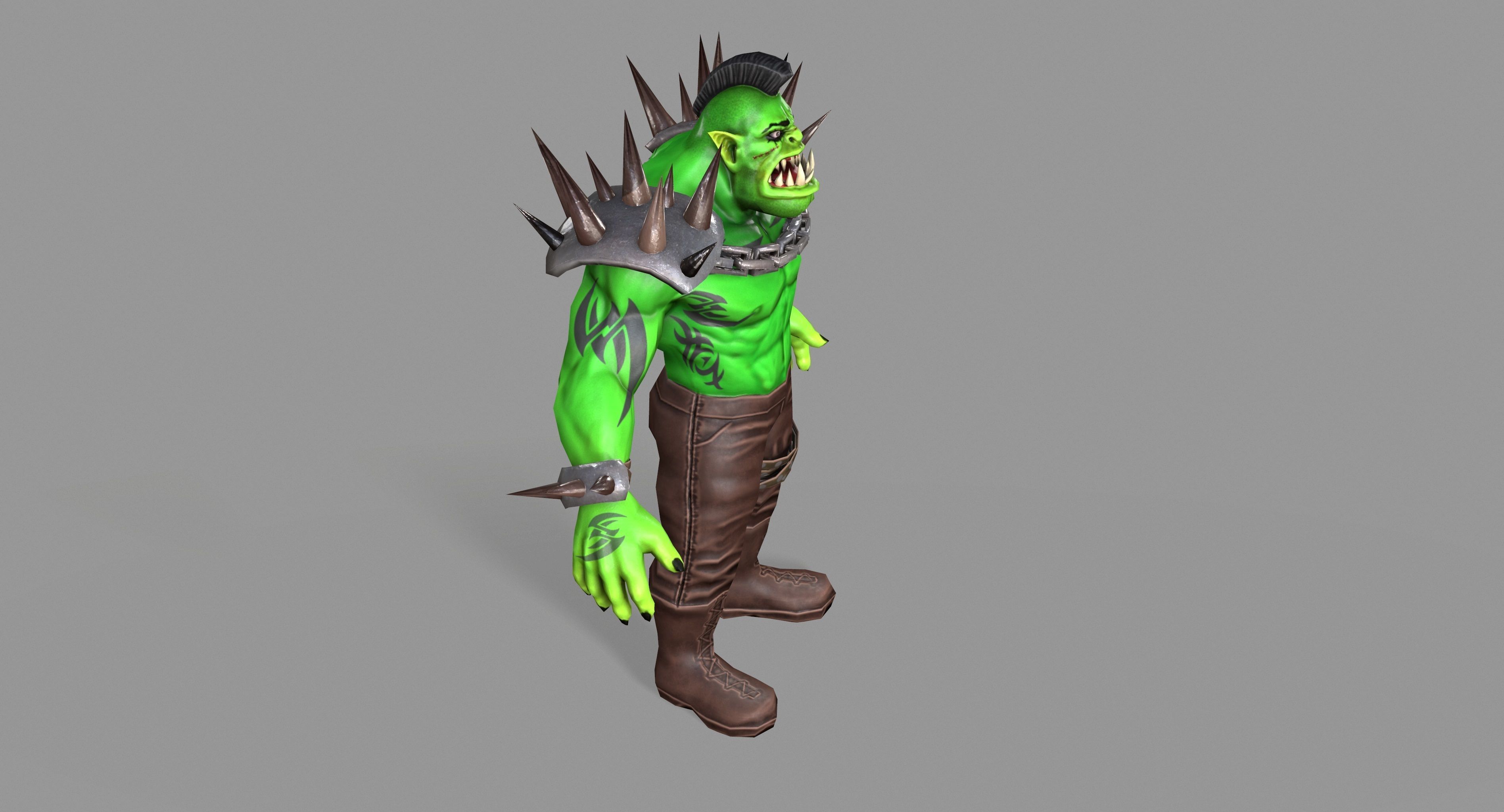 Orc Monster Low-poly 3D model_20