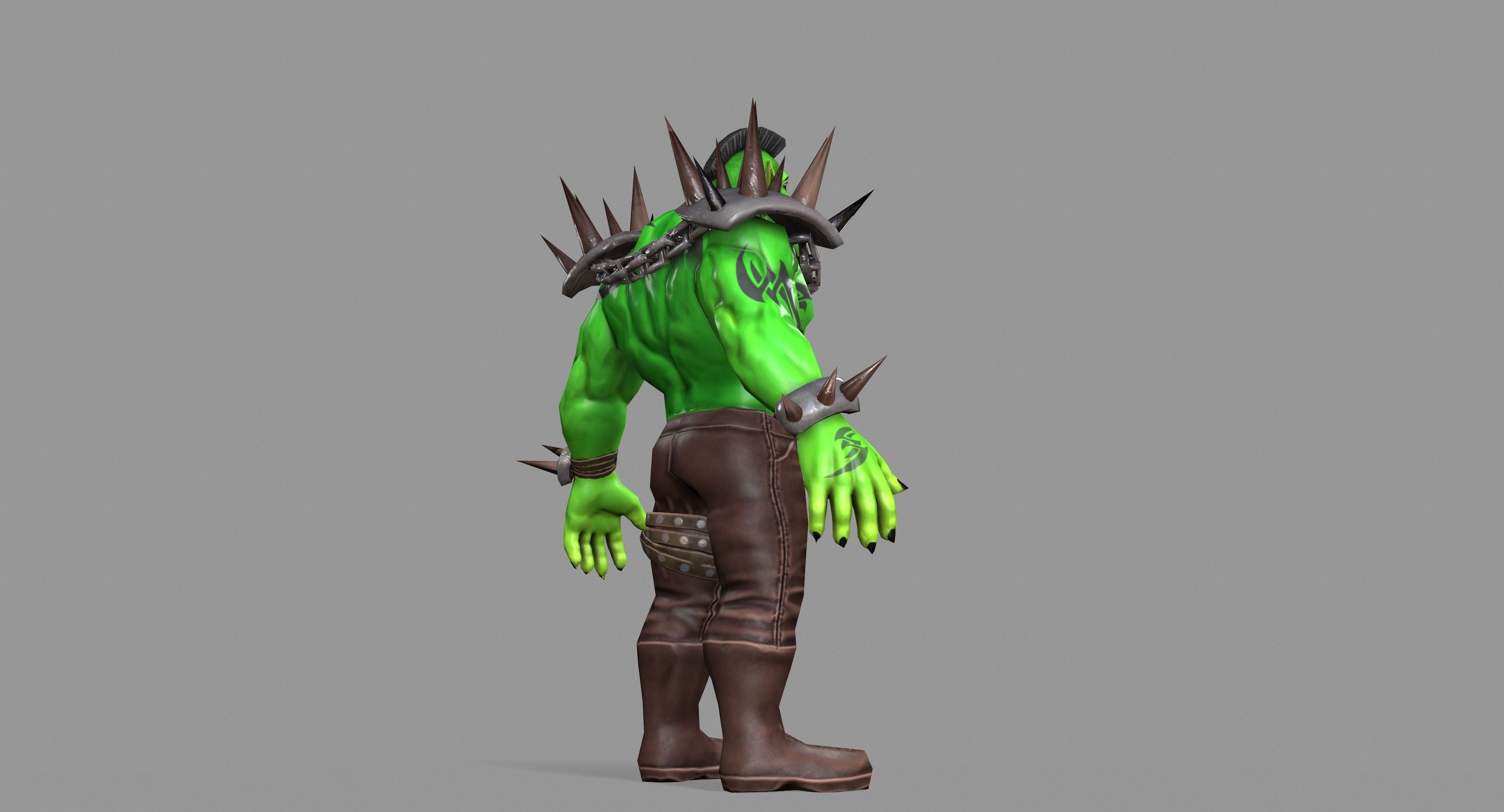 Orc Monster Low-poly 3D model_38