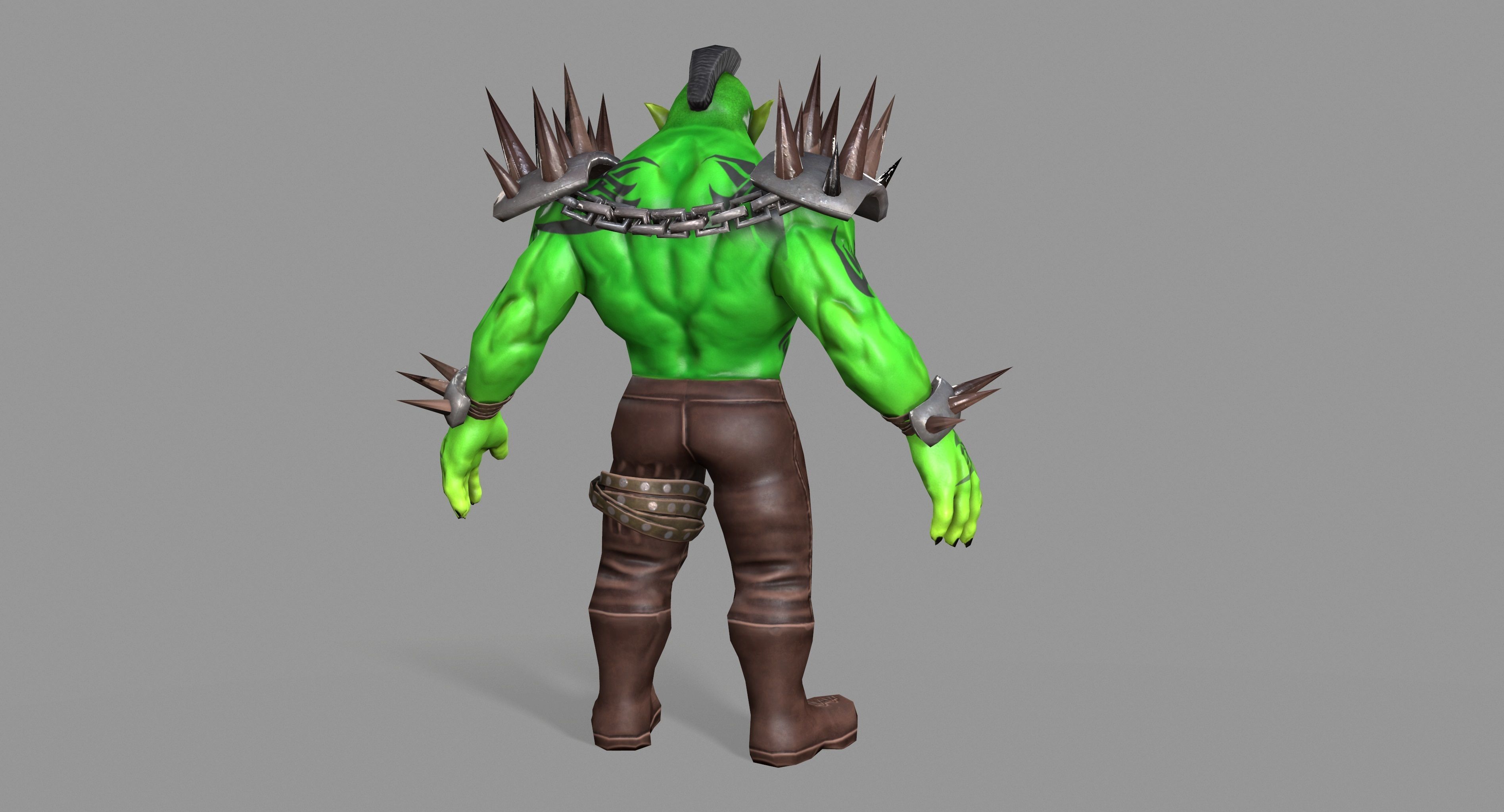 Orc Monster Low-poly 3D model_10