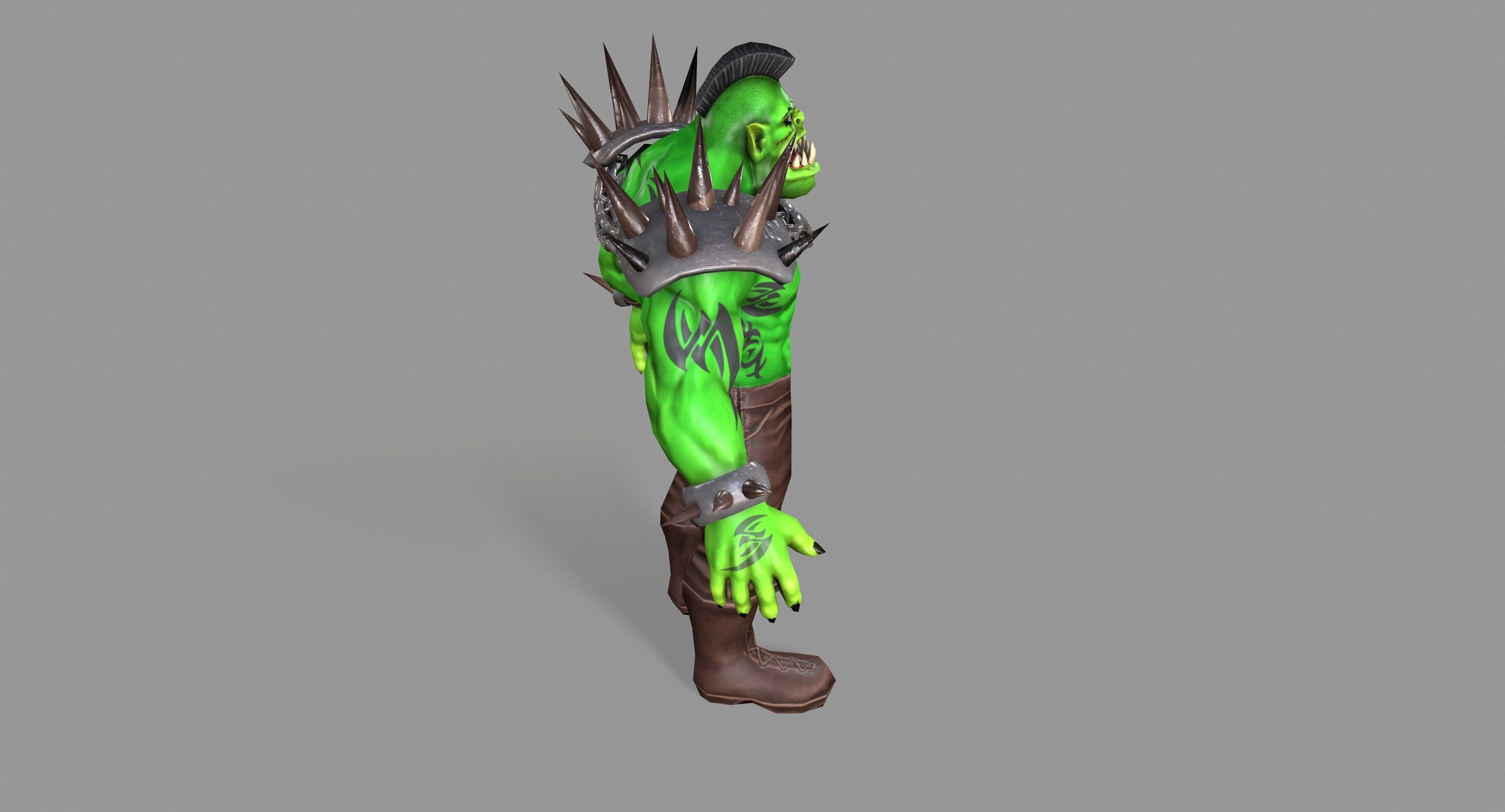 Orc Monster Low-poly 3D model_21