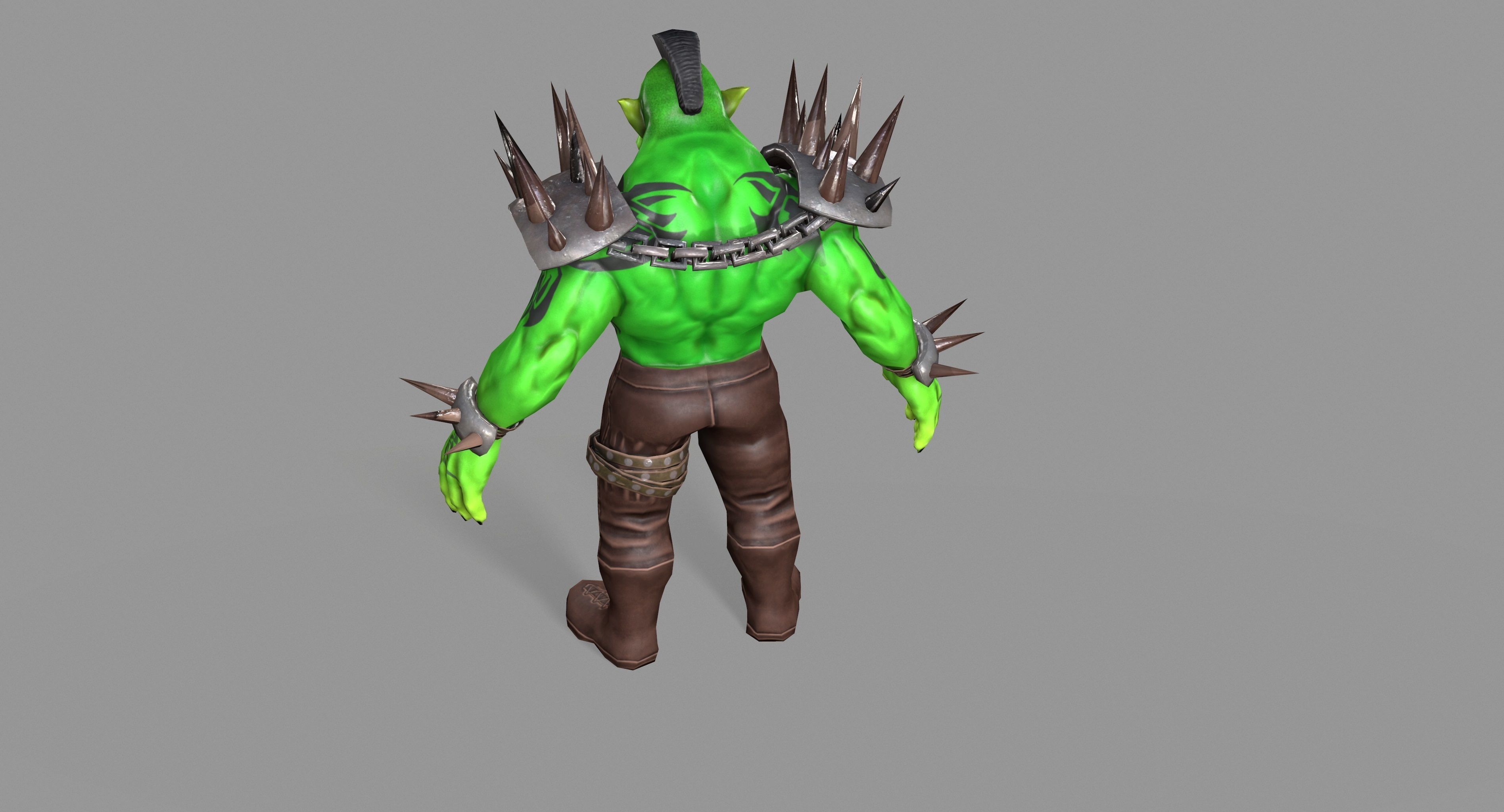 Orc Monster Low-poly 3D model_25