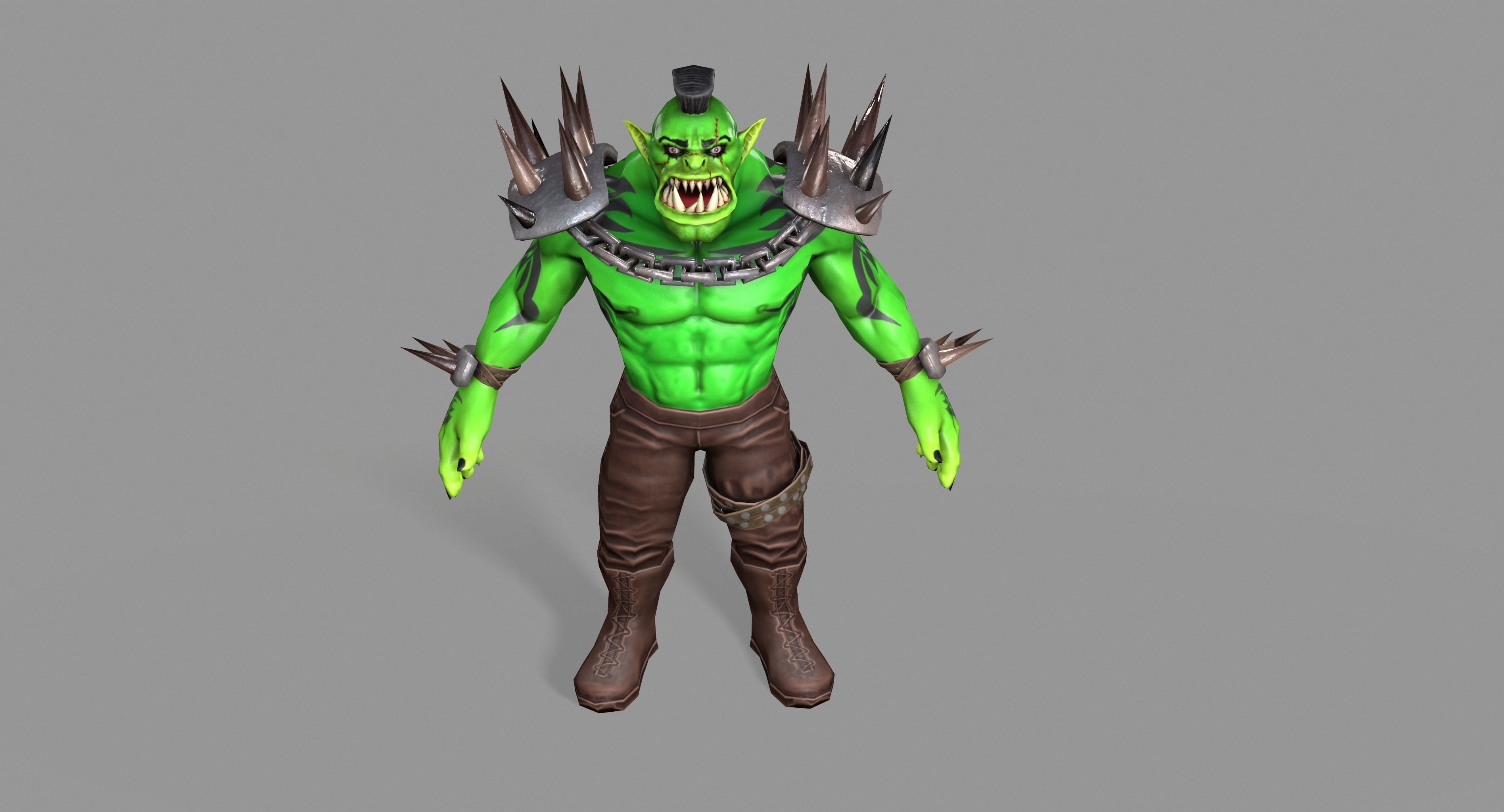 Orc Monster Low-poly 3D model_18