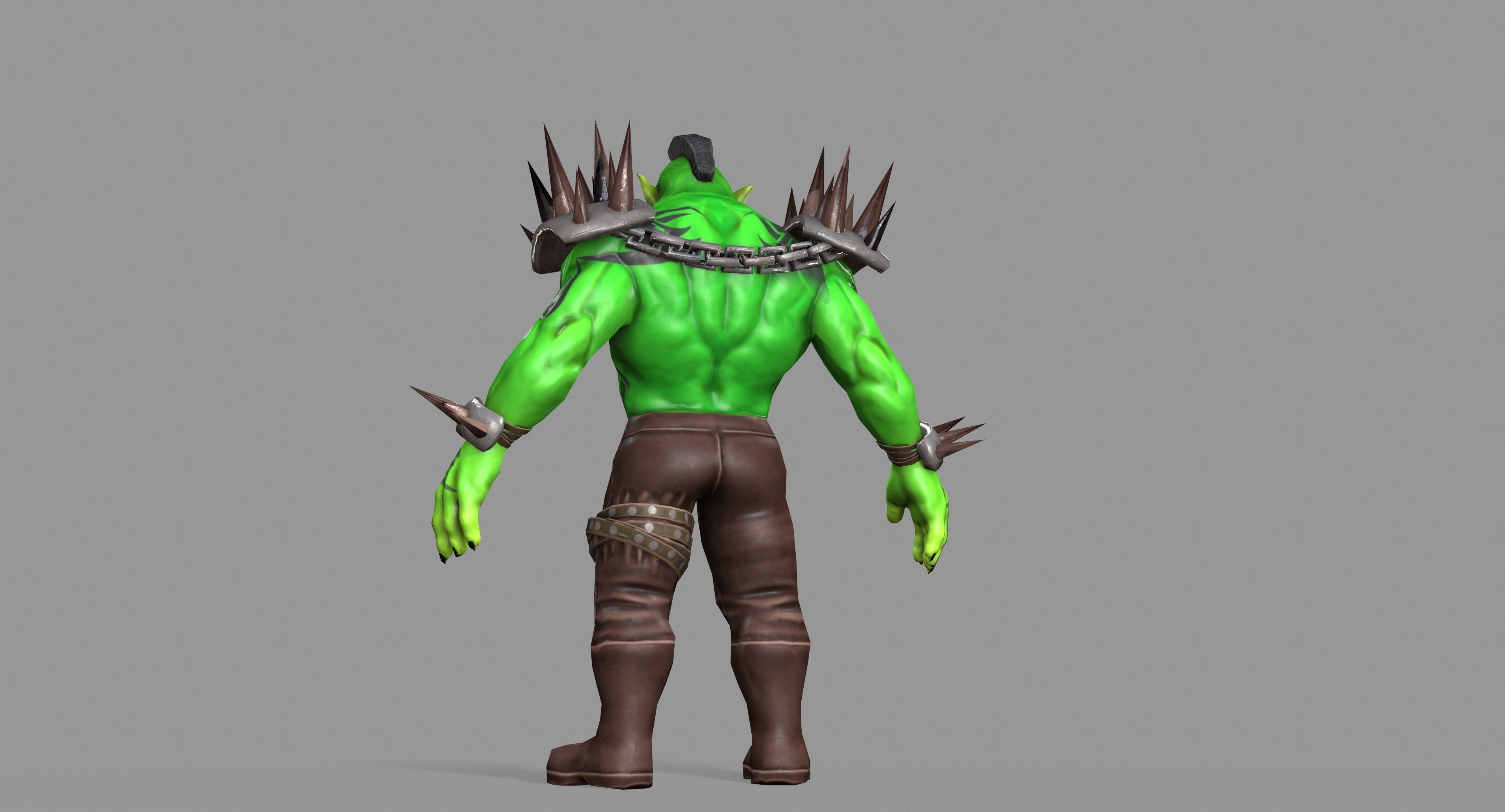 Orc Monster Low-poly 3D model_43