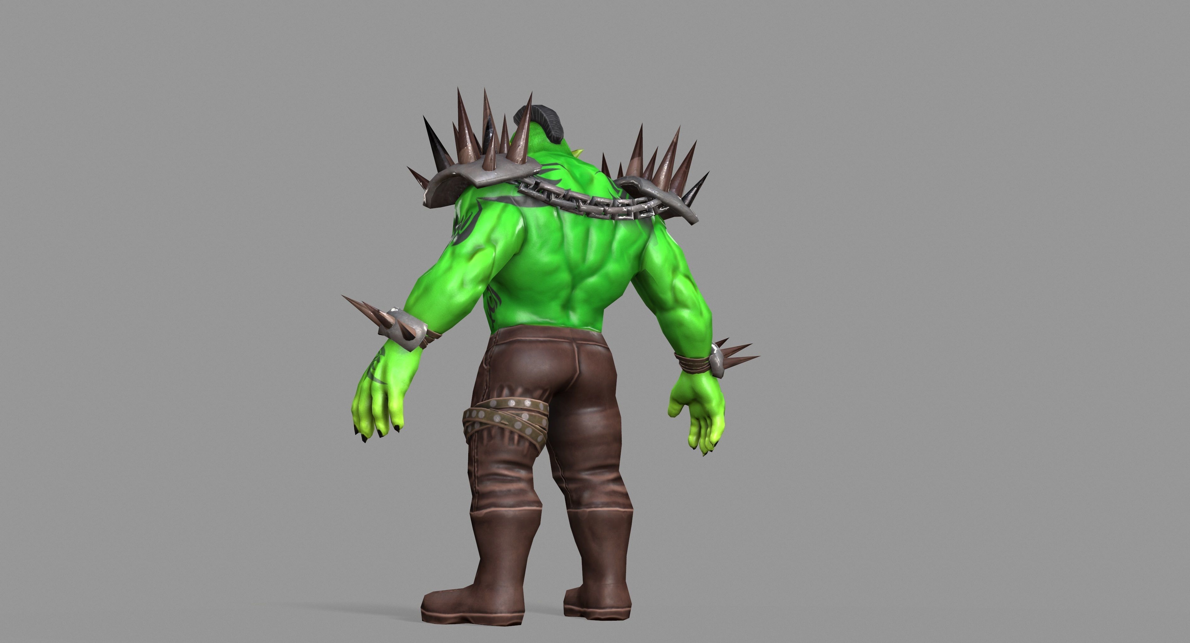 Orc Monster Low-poly 3D model_44