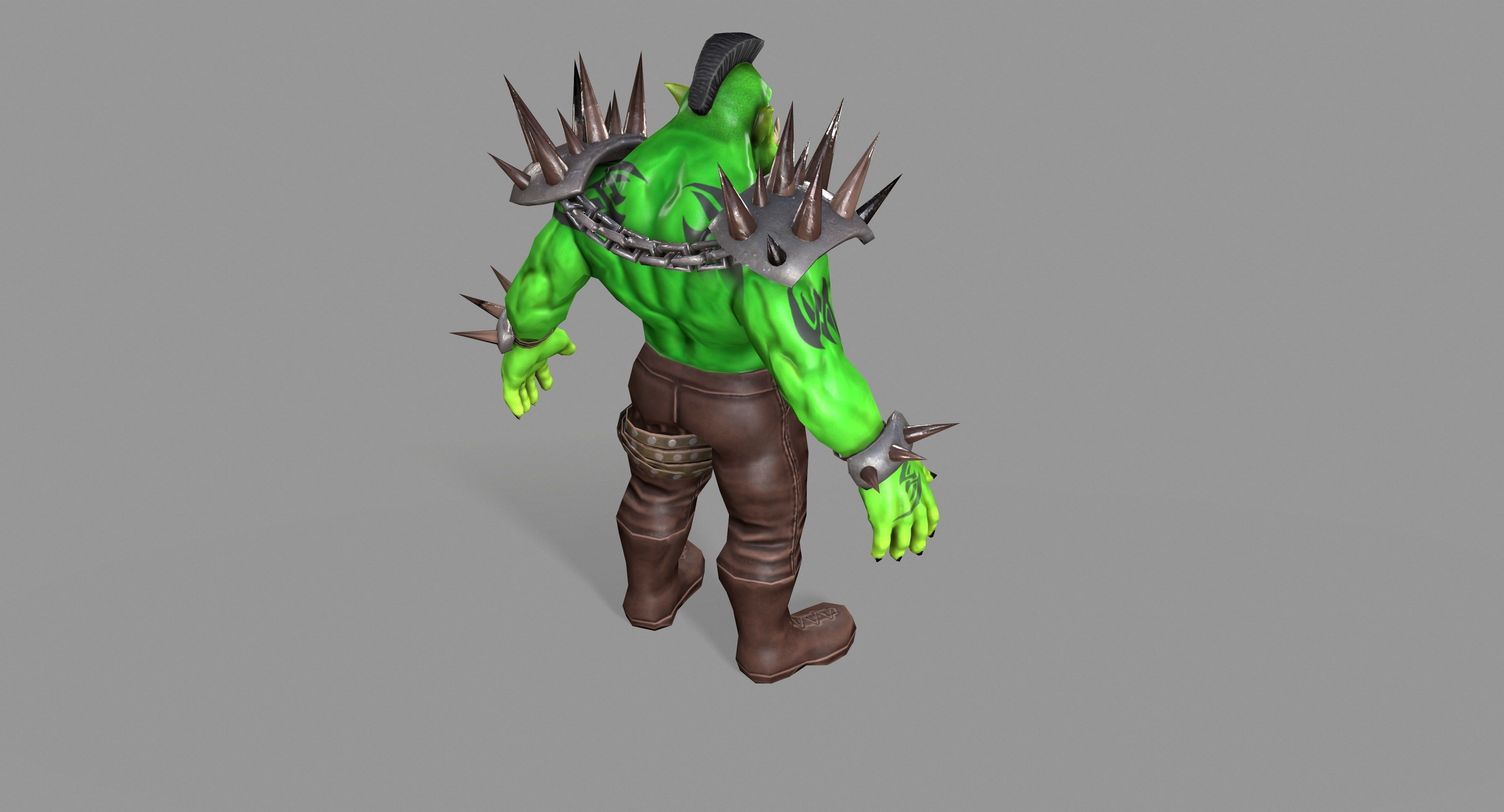 Orc Monster Low-poly 3D model_23