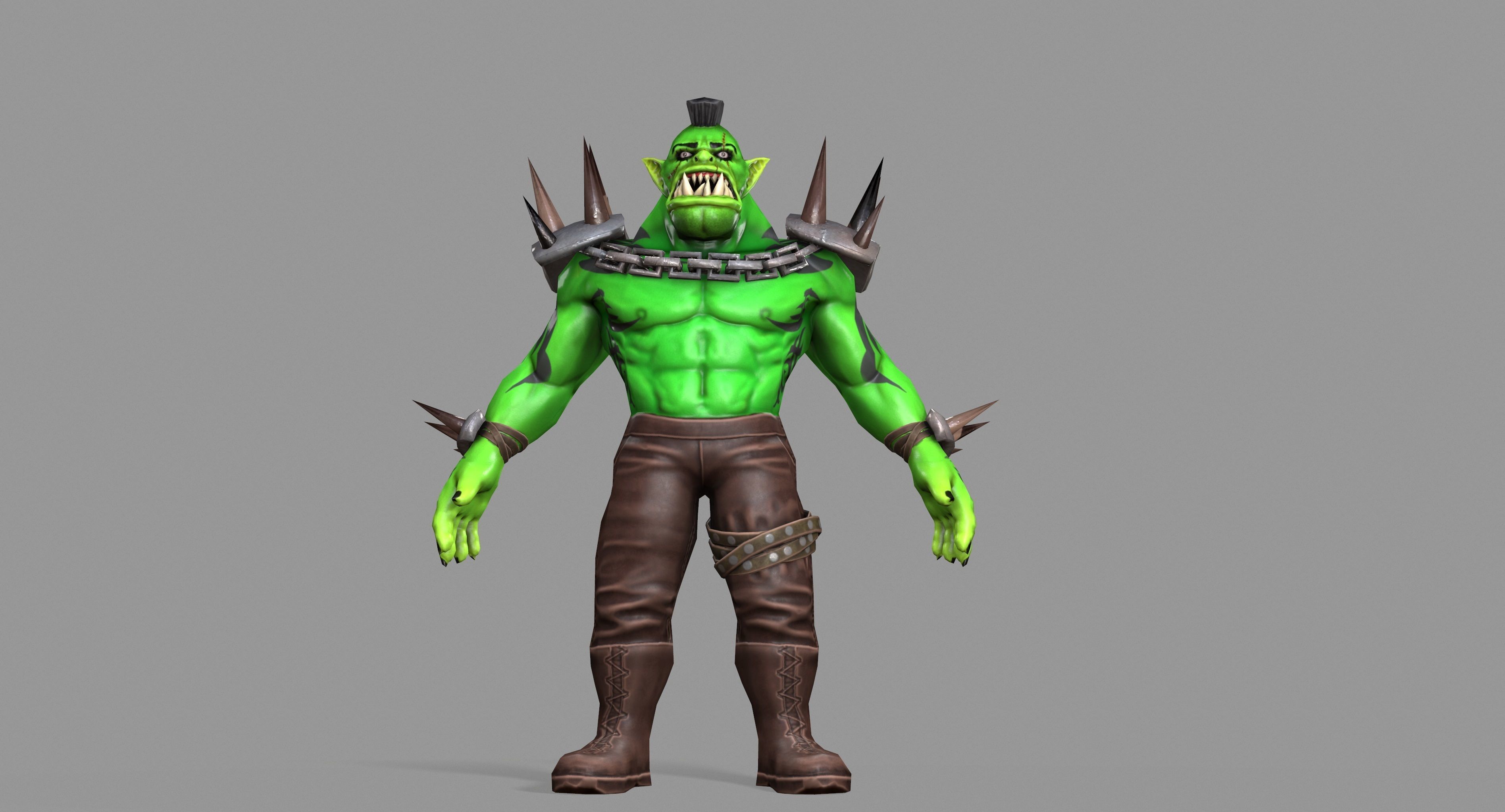 Orc Monster Low-poly 3D model_33