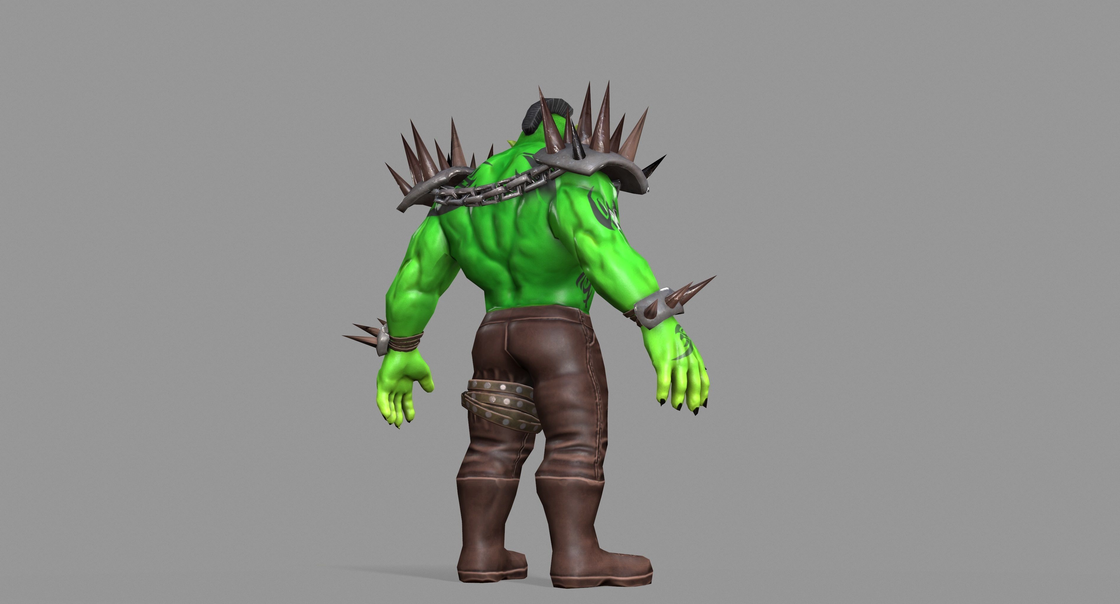 Orc Monster Low-poly 3D model_39