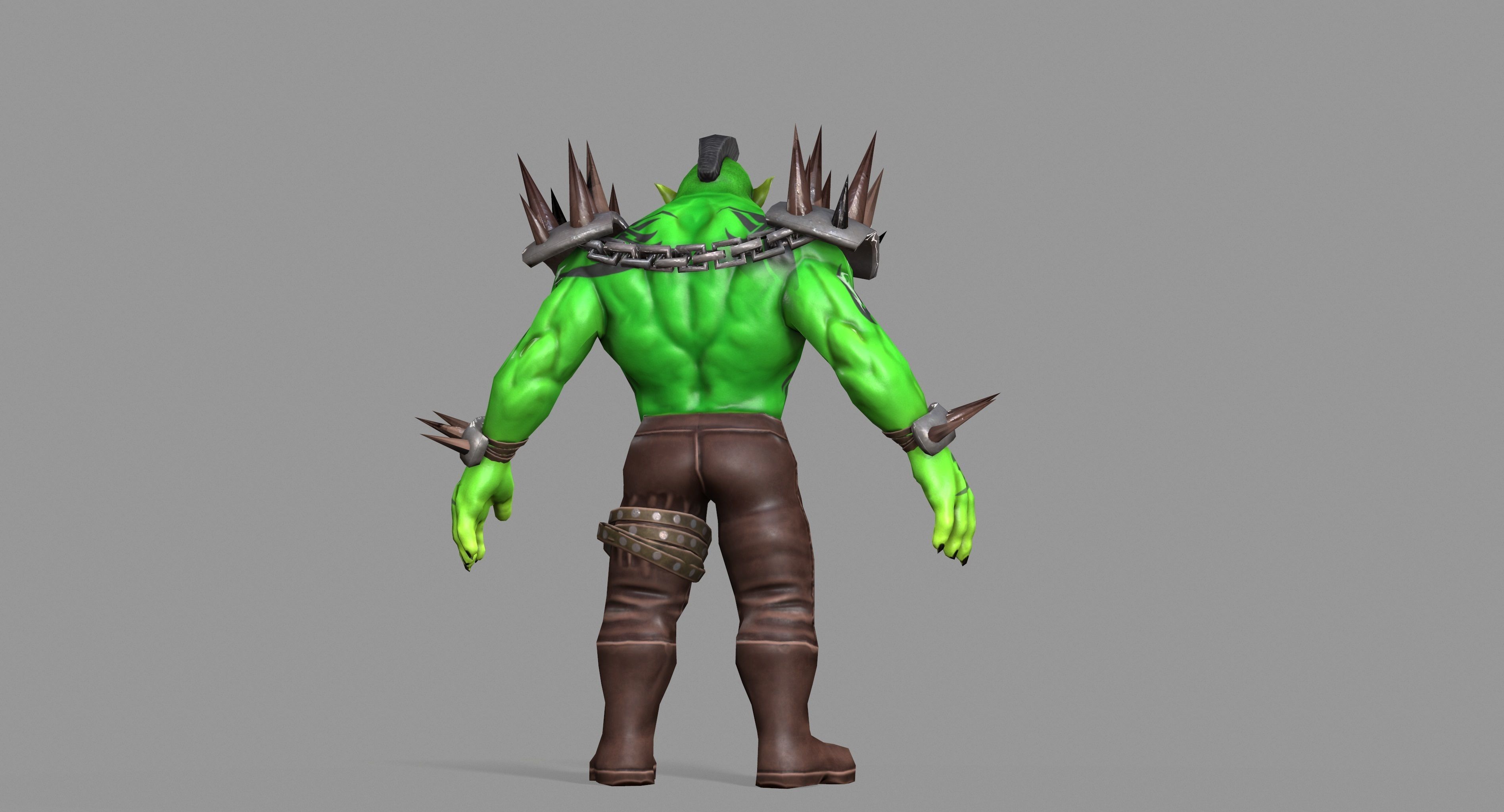 Orc Monster Low-poly 3D model_41