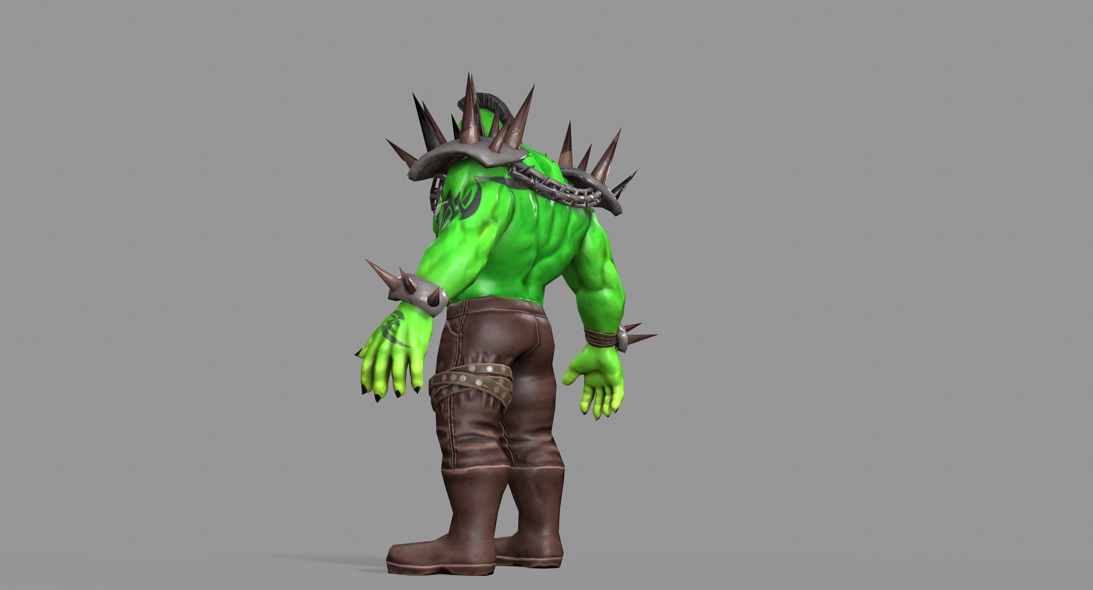 Orc Monster Low-poly 3D model_45