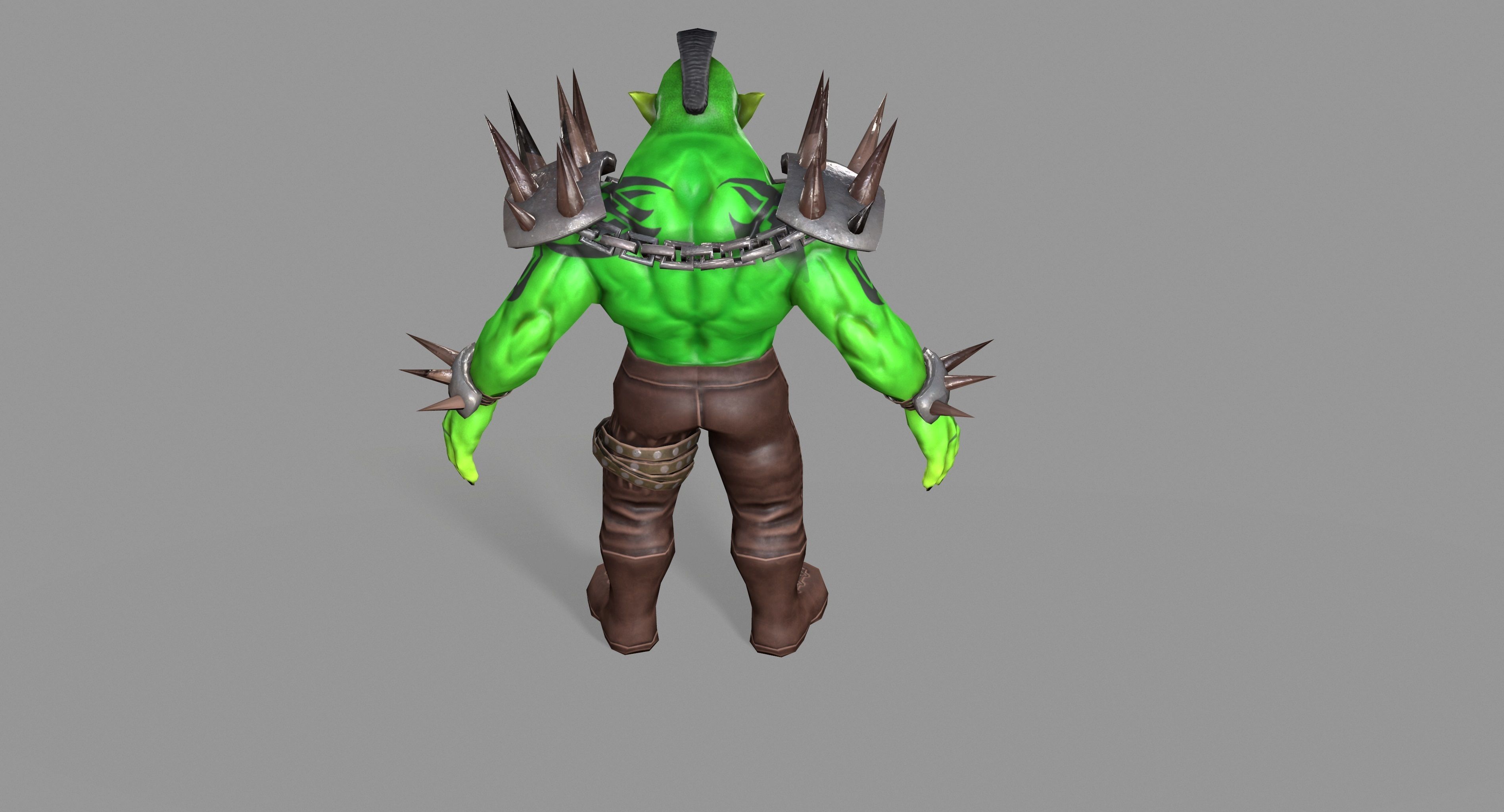 Orc Monster Low-poly 3D model_24