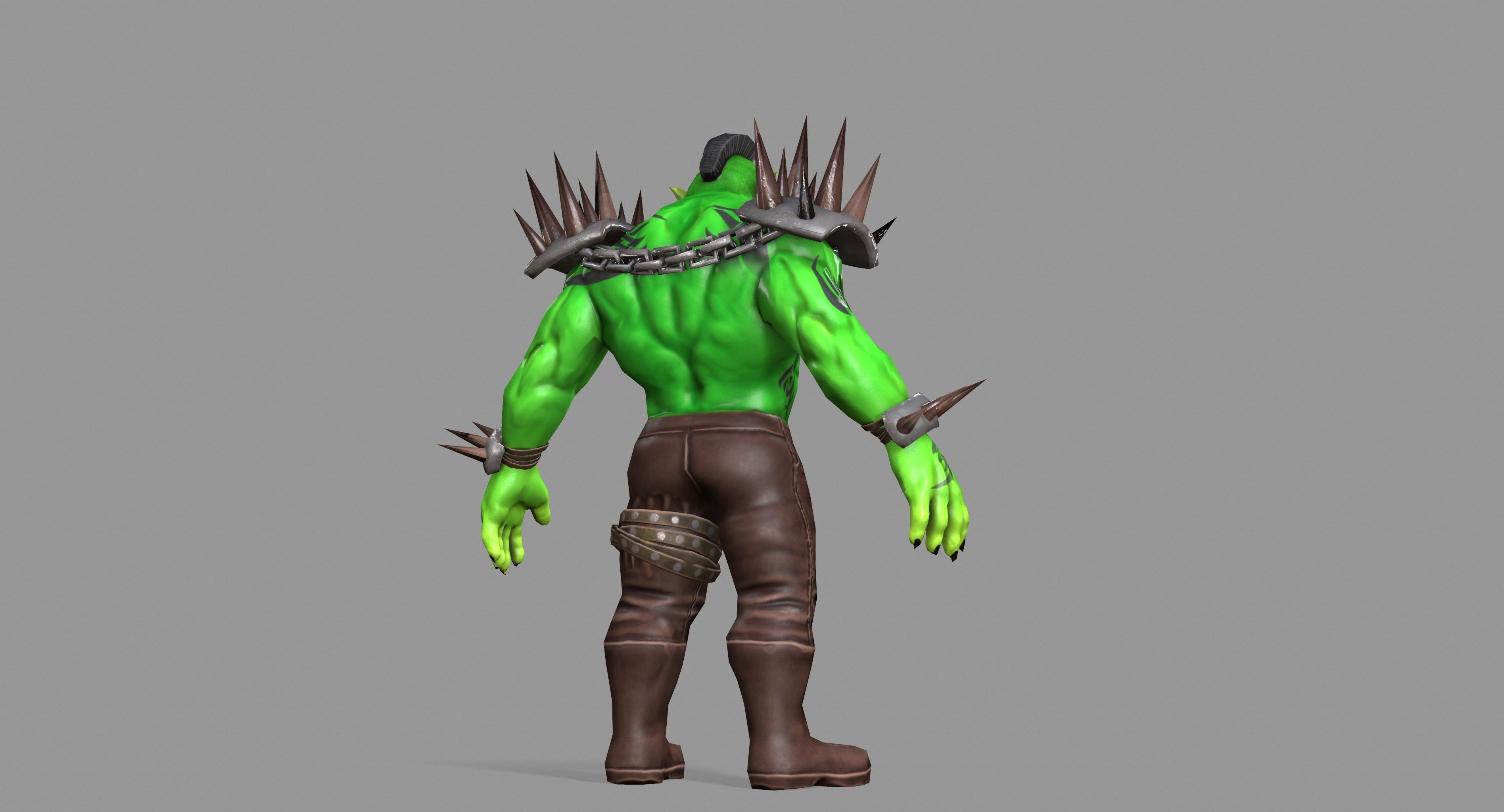 Orc Monster Low-poly 3D model_40